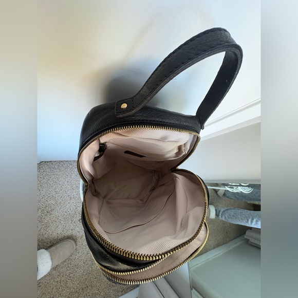 Margot Classic Black Leather Backpack - Picture 5 of 11